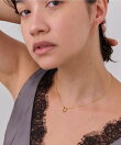 【SV】バテイダイヤモンドネックレス/金属アレルギー対応<全長約39�p+6cm>