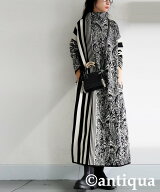antiqua [antiqua] 柄ニット ワンピース PN-00596 アンティカ ワンピース・ドレス ワンピース【送料無料】