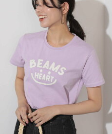 BEAMS HEART WOMEN BEAMS HEART / スマイル ロゴTシャツ＜WOMEN＞ 24SS 母の日 プレゼント ギフト ビームス ハート トップス カットソー・Tシャツ ホワイト グリーン ブルー ネイビー パープル