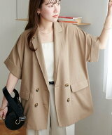 【SALE／28%OFF】Discoat リネンライク半袖シャツジャケット《WEB限定》 ディスコート トップス シャツ・…