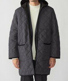 【SALE／50%OFF】SHIPS MEN SHIPS:＜手洗い可能＞NETPLUS(R) キルティング フード コート シップス ジャケット・アウター その他のジャケット・アウター グレー ブラック【送料無料】