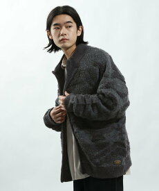 【SALE／58%OFF】BAYFLOW ジャガードニットZIPブルゾン ベイフロー ジャケット・アウター ブルゾン・ジャンパー ブラウン グレー