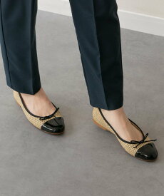 【SALE／30%OFF】FABIO RUSCONI 【FABIO RUSCONI】ラウンドトウ異素材コンビバレエシューズ インターショシュール シューズ・靴 バレエシューズ ベージュ【送料無料】