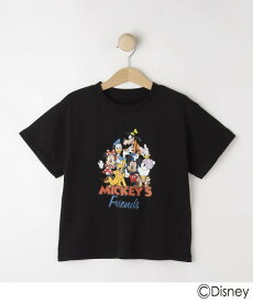 【SALE／35%OFF】SHOO・LA・RUE 【Disney】ミッキー&フレンズプリントTシャツ シューラルー トップス カットソー・Tシャツ ホワイト ブラック