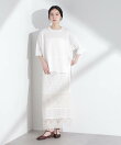 シアーチェックレースボーダーマキシスカート