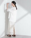 シアーチェックレースボーダーマキシスカート