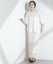 シアーチェックレースボーダーマキシスカート