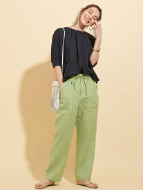 【SALE／15%OFF】BEAUTY & YOUTH UNITED ARROWS 【WEB限定】by ※∴フレンチリネン キャンバスイージーパンツ -ウォッシャブル- ビューティ＆ユース ユナイテッドアローズ パンツ/ジーンズ パンツその他 グリーン ブラック ブラウン ネイビー【送料無料】