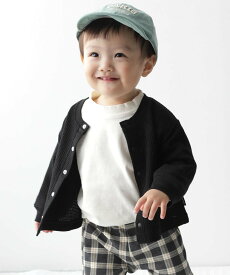 devirock UVカット ベビー ワッフルカーディガン カーディガン トップス 25AW デビロック マタニティウェア・ベビー用品 ベビートップス ブルー ホワイト ピンク ブラック