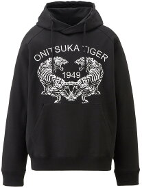 Onitsuka Tiger (U)【公式ショップ】SWEAT HOODIE オニツカタイガー トップス パーカー・フーディー ブラック ホワイト【送料無料】