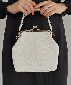 【SALE／57%OFF】MYMOOD. がま口パールチェーン2WAYショルダーバッグ アウトフィッターラボ バッグ ショルダーバッグ ブラック ホワイト