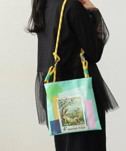 Three Four Time Three Four Time/Stamp Bag �X���[�t�H�[�^�C�� �o�b�O �V�����_�[�o�b�O �s���N �O���[�� �C�G���[�y���������z