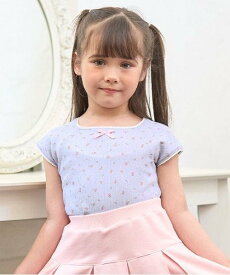 【SALE／40%OFF】Lycee mine 花柄プリントミニミニトップス ナルミヤオンライン トップス カットソー・Tシャツ ブルー ピンク グリーン