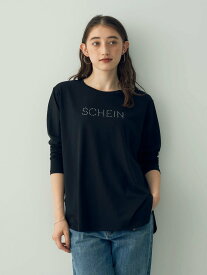 YECCA VECCA メタルドットロゴ長袖Tee イェッカヴェッカ トップス カットソー・Tシャツ ホワイト ブラック【送料無料】