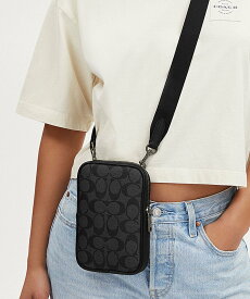 【SALE／70%OFF】COACH OUTLET 【公式】エイデン クロスボディ・シグネチャー キャンバス コーチ　アウトレット バッグ ショルダーバッグ ブラック【送料無料】