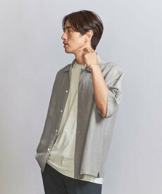 【SALE／40%OFF】BEAUTY&YOUTH UNITED ARROWS TA/LNN オープンカラー フォルム シャツ ユナイテッドアローズ アウトレット トップス シャツ・ブラウス グレー カーキ ネイビー【送料無料】