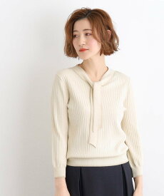 【SALE／28%OFF】grove 配色ラメボウタイニットプルオーバー グローブ トップス ニット ホワイト ブラック パープル