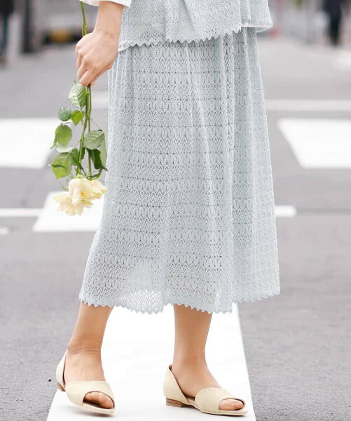 Eur3 大きいサイズ 洗える ナチュラルテイスト 大人可愛いレーススカート Rakuten Fashion 楽天ファッション 旧楽天 ブランドアベニュー Cr2327