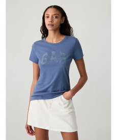 【SALE／56%OFF】GAP (W)GAPロゴTシャツ ギャップ トップス カットソー・Tシャツ ブルー ベージュ ホワイト