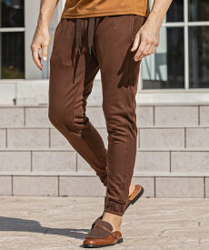 1PIU1UGUALE3 RELAX 1PIU1UGUALE3 RELAX サガラ刺繍リブロゴスウェットジョガーパンツ シフォン パンツ ジャージ・スウェットパンツ ブラウン グレー ブラック【送料無料】