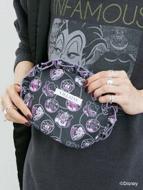 【SALE／60%OFF】Samansa Mos2 blue 【Disney】ヴィランズ/フリルポーチ サマンサモスモス インテリア・生活雑貨 その他のインテリア・生活雑貨 ブラック パープル ブルー