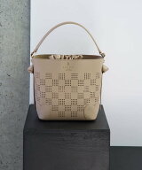 LANVIN en Bleu ペルフォレ バケットバッグ ランバンオンブルー バッグ その他のバッグ ブラック ホワイ…
