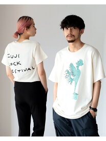 【SALE／40%OFF】BEAMS MEN ＜MEN＞FUJI ROCK FESTIVAL'21 * BEAMS / Chaos Fishing Club Mount phoenix Tシ ビームス アウトレット トップス カットソー・Tシャツ ホワイト