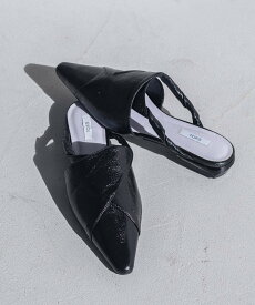 【SALE／50%OFF】EVOL ツイストデザインヒールミュール イーボル シューズ・靴 ミュール ブラック ゴールド ホワイト
