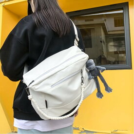 【SALE／10%OFF】Aimoon ショルダーバッグ 大容量 男女兼用 韓国 ミニミニストア バッグ ショルダーバッグ ホワイト ブラック