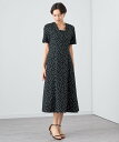 【SALE／30%OFF】ANAYI サッカーストレッチフレア ワンピース アナイ ワンピース・ドレス ワンピース ブラック【送料無料】