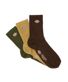 Dickies Dickies/(M)ロゴ 刺繍 3足組 3P ソックス ジーンズメイト 靴下・レッグウェア 靴下