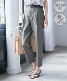 ROPE' PICNIC 【UV対応】【リネンライク・シリーズ】テーパードパンツ/通勤・セットアップ対応 ロペピクニック パンツ スラックス・ドレスパンツ ネイビー グレー【送料無料】