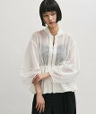 【SALE／40%OFF】ADAM ET ROPE' FEMME ドロストシアーメッシュカーディガン アダムエロペ トップス カーディガン ベージュ ホワイト ブラック【送料無料】