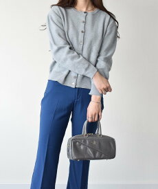 【SALE／50%OFF】CHRISTIAN VILLA 【CHRISTIAN VILLA】ミディアムサイズレザーハンドルバッグ インターショシュール バッグ ハンドバッグ ブラウン ホワイト グレー【送料無料】