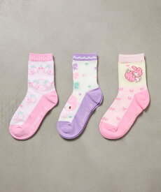 a.v.v [KIDS]【マイメロディ】3Pソックスセット アー・ヴェ・ヴェ 靴下・レッグウェア その他の靴下・レッグウェア ピンク
