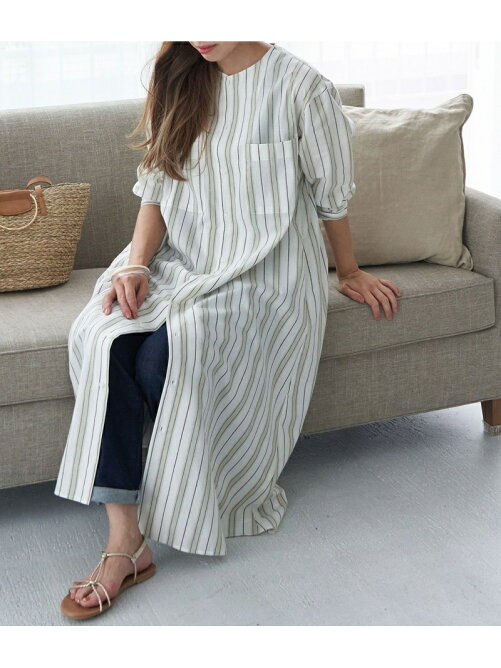 Rope Picnic リネン混ストライプシャツワンピース Rakuten Fashion 楽天ファッション 旧楽天ブランドアベニュー Az2330