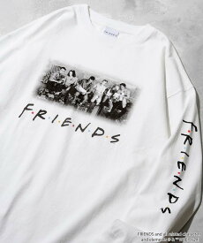 【SALE／30%OFF】FREAK'S STORE 『FRIENDS フレンズ』 リラックスフィット ロングスリーブTシャツ フリークスストア トップス カットソー・Tシャツ ホワイト グレー ブラック【送料無料】