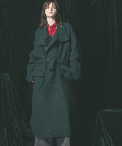 MAISON SPECIAL �yItalian Dead Stock Fabric�zPrime-Over Stand Collar Coat ���]���X�y�V���� �W���P�b�g�E�A�E�^�[ �X�e���J���[�R�[�g �l�C�r�[ �x�[�W�� �u���b�N �u���E�� �O���[�� �O���[�y���������z