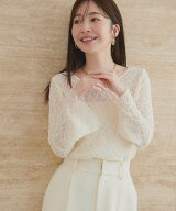 natural couture フレア袖リバーシブルレース ナチュラルクチュール トップス その他のトップス ピンク …
