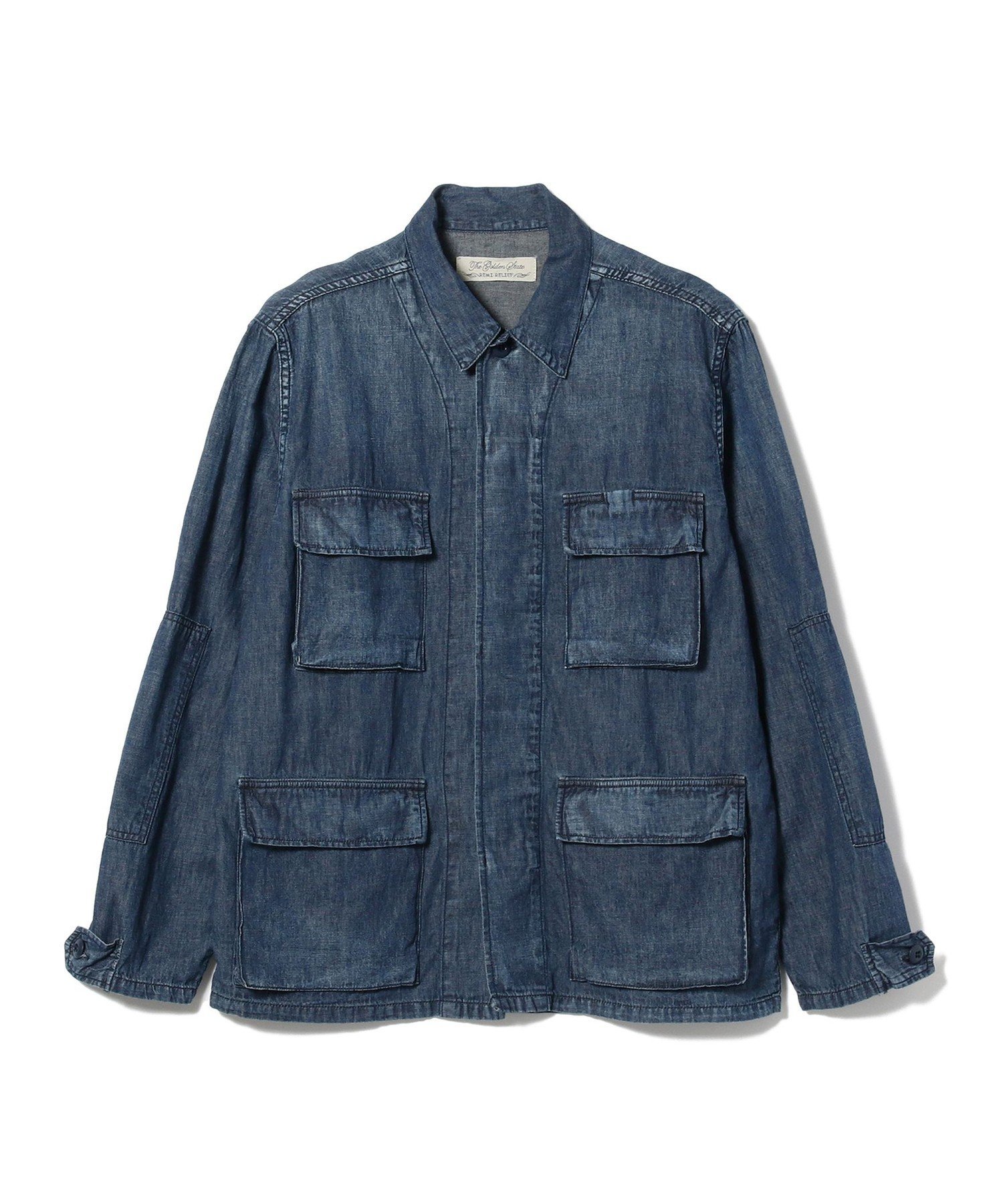 REMI RELIEF * BEAMS PLUS / 別注 Military Shirt Jacket Cotton Linen 24SS
