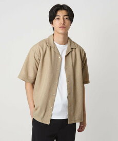 【SALE／60%OFF】a day in the life ライトラッセル オープンカラーシャツ-吸水速乾-＜A DAY IN THE LIFE＞ ユナイテッドアローズ アウトレット トップス シャツ・ブラウス ネイビー ベージュ