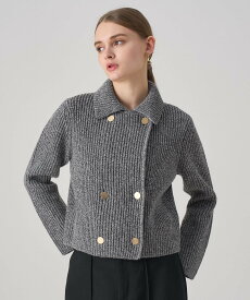 ANAYI カラーミックスボクシージャケットカーディガン アナイ トップス カーディガン ピンク【送料無料】