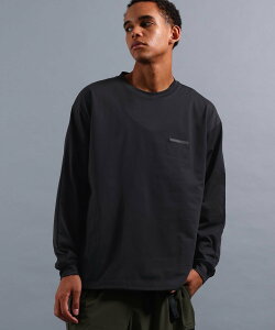 NUMERALS [NUMERALS]FREE MOVEMENT PULLOVER LONG SLEEVE TEE �j�R�A���h �g�b�v�X ���̑��̃g�b�v�X �u���b�N �l�C�r�[ �z���C�g�y���������z
