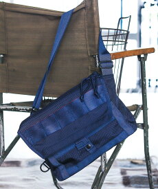 BEAMS PLUS BRIEFING * BEAMS PLUS / 別注 FLEET MESSENGER BAG ビームス メン バッグ ショルダーバッグ ネイビー ブラック【送料無料】