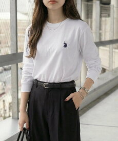【SALE／55%OFF】U.S. POLO ASSN. U.S. POLO ASSN./クラシカルポニー ワンポイントロゴ ロンTシャツ セットアップセブン トップス カットソー・Tシャツ グレー グリーン ブラウン ネイビー ホワイト ブラック