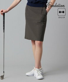 23区GOLF 【23Fondation/WOMEN】【ストレッチ】ジャージスカート ニジュウサンクゴルフ スカート ロング・マキシスカート グレー ブラック【送料無料】