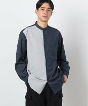 楽天市場】バイカラー シャツ（カラーネイビー）（メンズファッション 