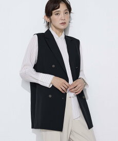 【SALE／40%OFF】COMME CA ネオストレッチトロ ジレ コムサ トップス ベスト・ジレ ブラック【送料無料】