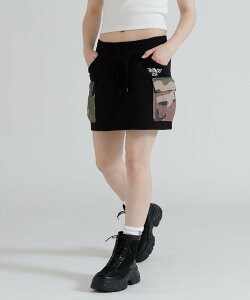 AVIREX �s���c�X����tCAMO SWEAT MINI SKIRT �A���B���b�N�X �X�J�[�g ���̑��̃X�J�[�g �O���[ �u���b�N�y���������z