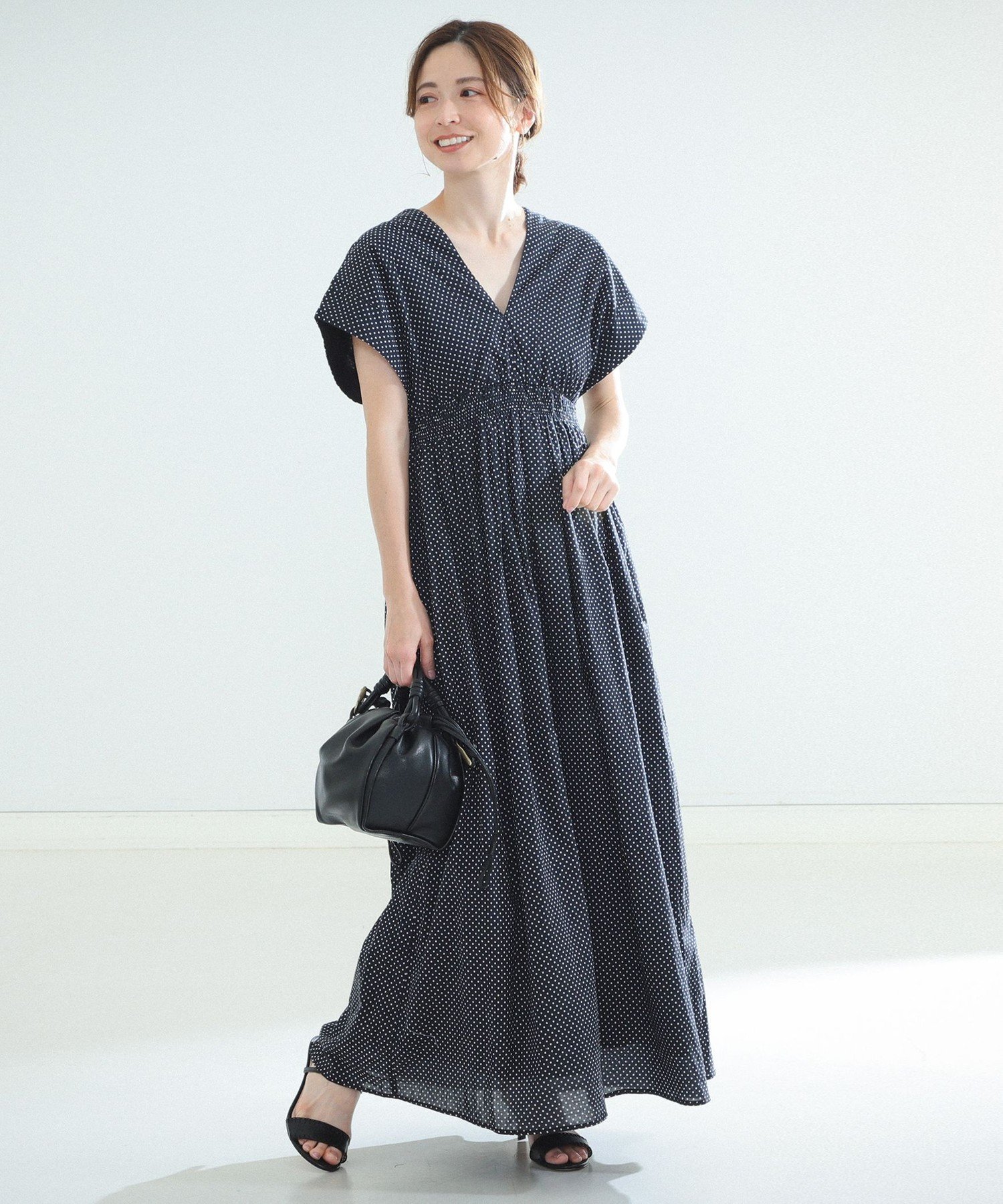 MARIHA * Demi-Luxe BEAMS / 別注 夏の光のドレス ドットプリント ワンピース